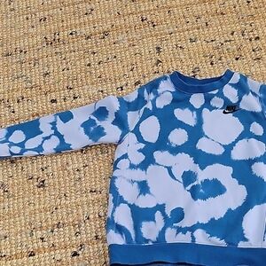 Nike Kids] Blue Patterned Long Sleeve Top